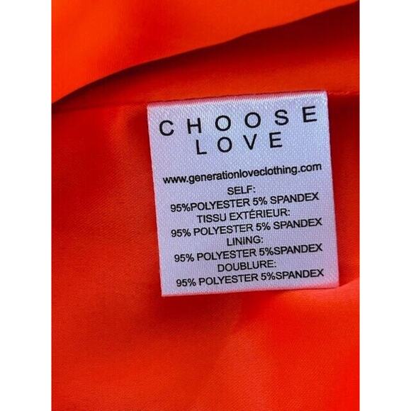 Generation Love Hudson Crepe Blazer Jacket Padded Shoulder Pockets Papaya S NEW - Picture 8 of 10